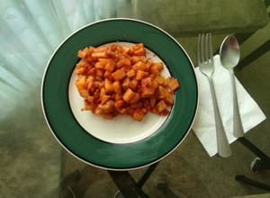 Una foto de Papas con chorizo