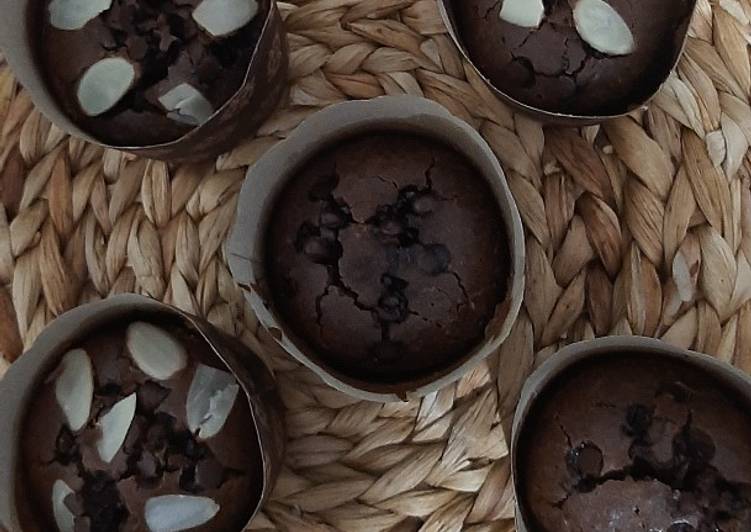 Coffee choco muffin with brown sugar