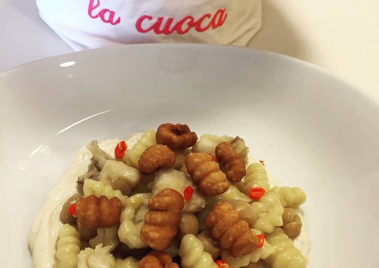 Gnocchetti ai ceci e rana pescatrice