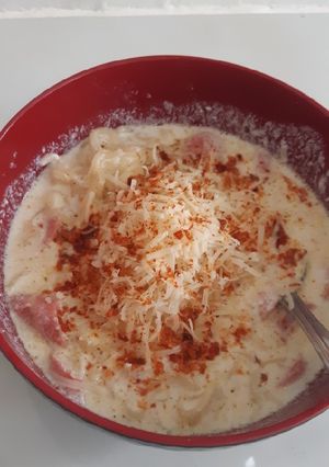 Foto resep Mie instan carbonara