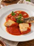 Corvina en Salsa Vizcaína
