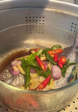 Foto resep Steam hongkong ikan bawal laut