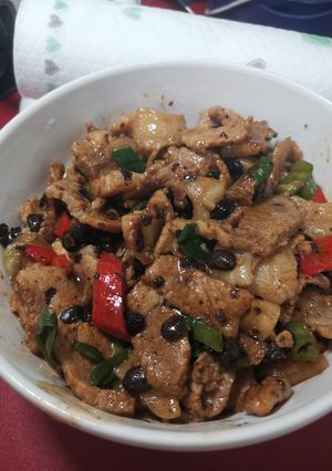 Foto resep Daging Tumis Tausi (豆豉回锅肉) Huiguorou