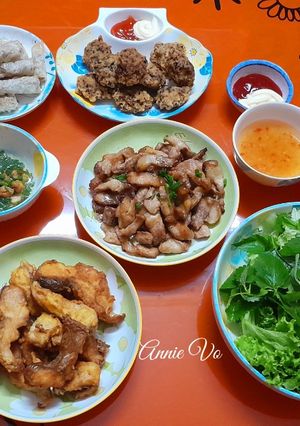 Hình của món Bữa tiệc cuối tuần nhiều món ăn ngon.