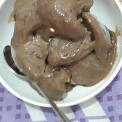 Chocolate yoghurt icecream A picture of Chocolate yoghurt icecream.