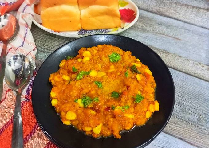 Corn pav bhaji