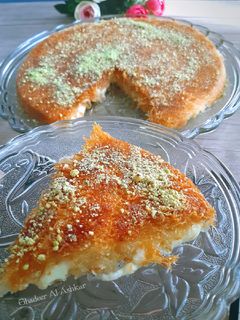 صورة لوصفة كنافة بالقشطة والجبنة 💗