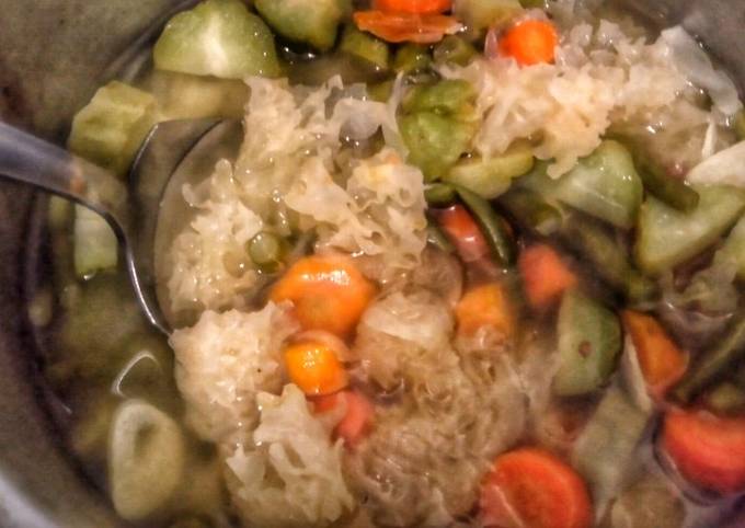 Chayote and Clavaria Mushroom Soup