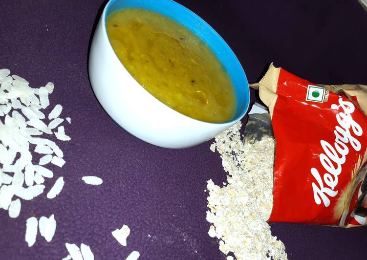 Flatten rice oats salty porridge