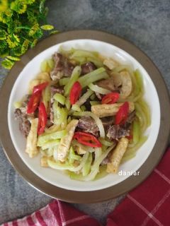 Foto resep Tumis Labu Siam Tahu Daging Sapi