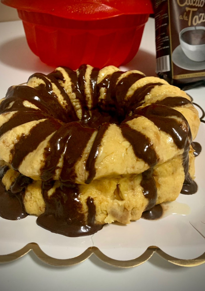 Una foto de Pan de Calatrava en microondas con sobras de roscón de reyes
