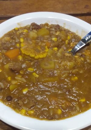Una foto de Guiso de lentejas con arroz