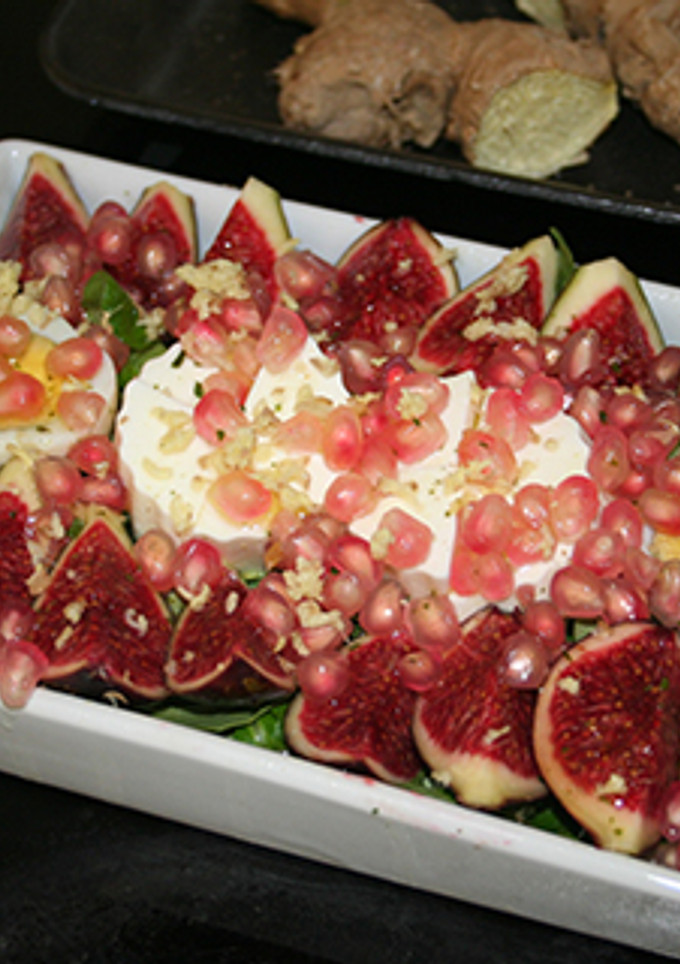 Una foto de Ensalada de higos y granada