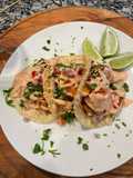 Shrimp and chicken tacos