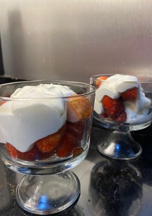 Una foto de Fresas con crema