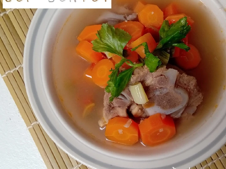 Langkah Gampang Menyiapkan Resep Oxtail soup alias sup buntut sapi Anti Ribet, Enak Banget