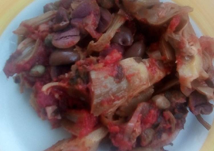 Caponata di carciofi oppure carciofi apparecchiati