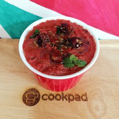 Chukandar (BeetRoot) Chutney ❤️❤️ A picture of Chukandar (BeetRoot) Chutney ❤️❤️.