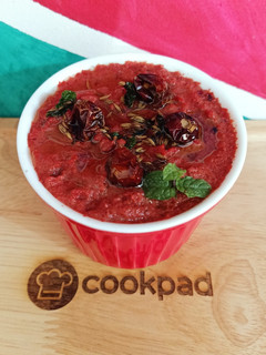 A picture of Chukandar (BeetRoot) Chutney ❤️❤️.