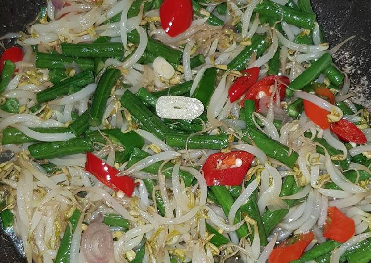 Tumis tauge kacang panjang