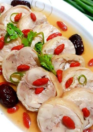 รูปของ ไก่ม้วนแช่เหล้า (drunken chicken roll)