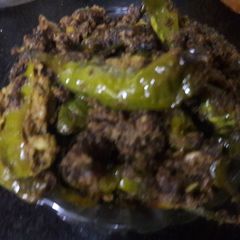 A picture of Stuffed Garlic chilli.