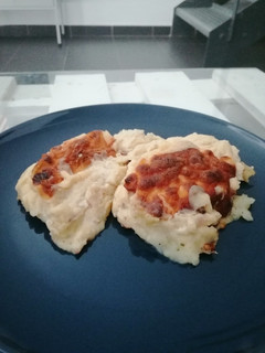 Una foto de Patatas gratinadas con bechamel de bacon