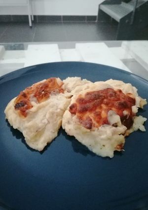Una foto de Patatas gratinadas con bechamel de bacon