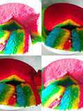 Rainbow cake kukus lembut manis