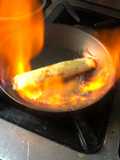 Panqueques flambeado con mucho dulce de leche 😋