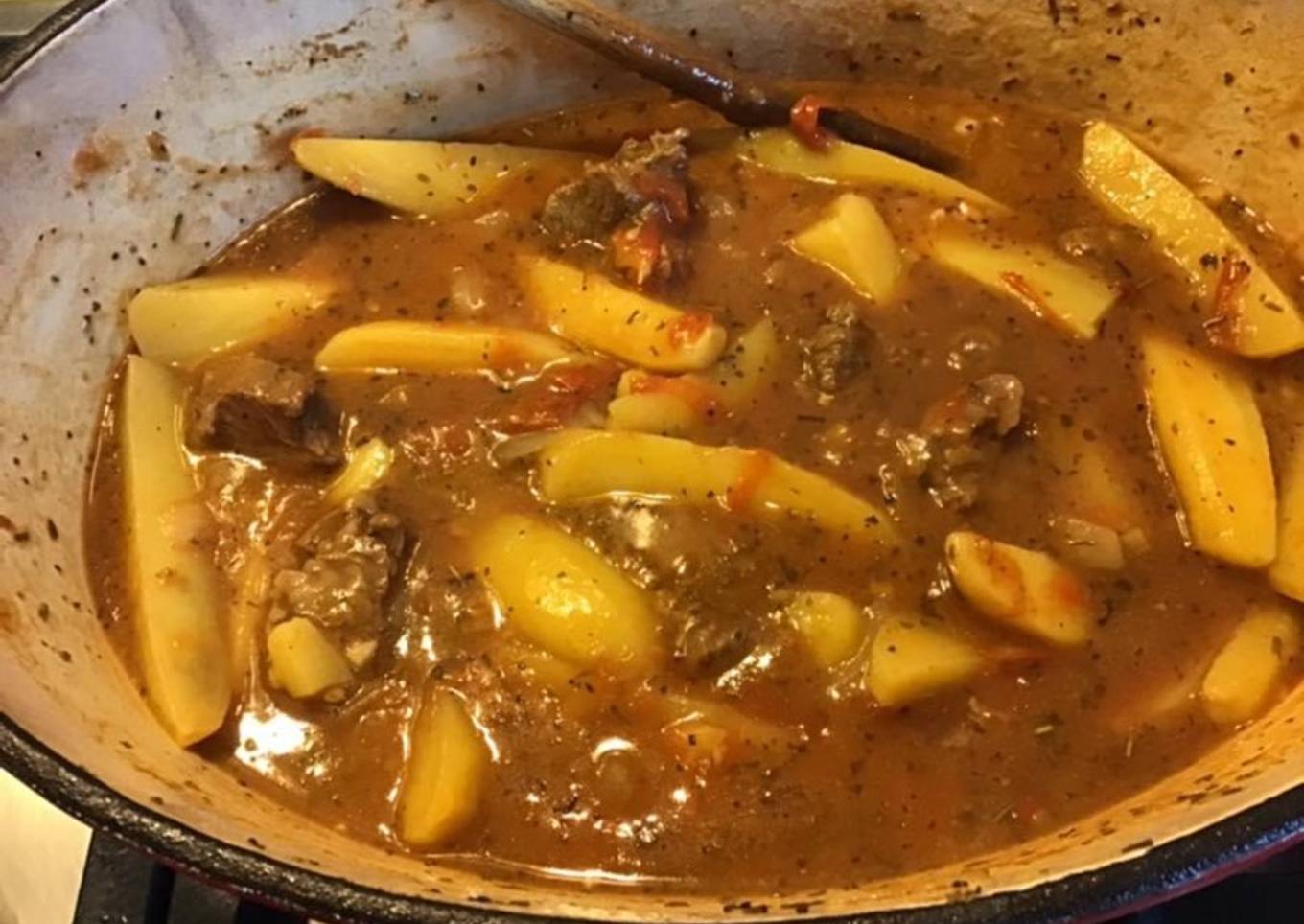 Bœuf en cocotte aux pommes de terre cumin et herbes de Provence