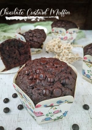Foto resep Chocolate Custard Muffin