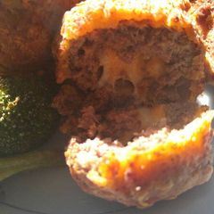 A picture of Deep fried cheese burger balls.