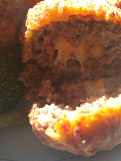 A picture of Deep fried cheese burger balls.