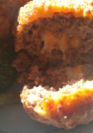 A picture of Deep fried cheese burger balls.