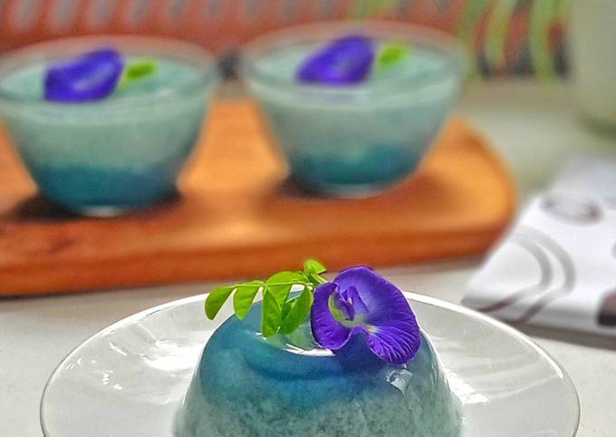 Resep Puding Karang Laut Puding Lumut Bunga Telang Oleh Vey Alodia S