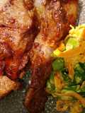 Picaña al romero y tomillo con ensalada naranverde