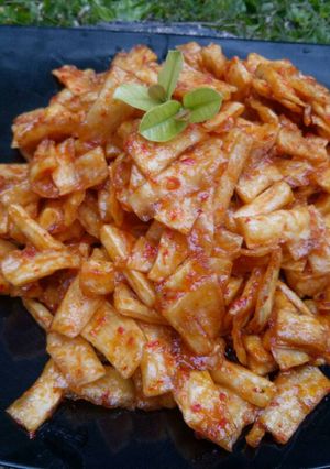 Foto resep Keripik singkong pedas manis