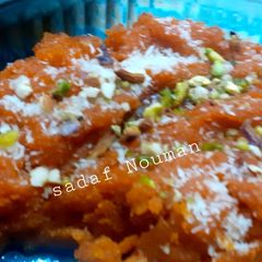 A picture of Basan soji Halwa.