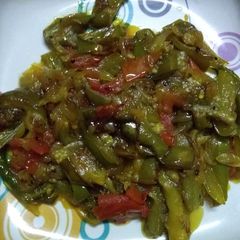 Brinjal capsicum stir fry A picture of Brinjal capsicum stir fry.