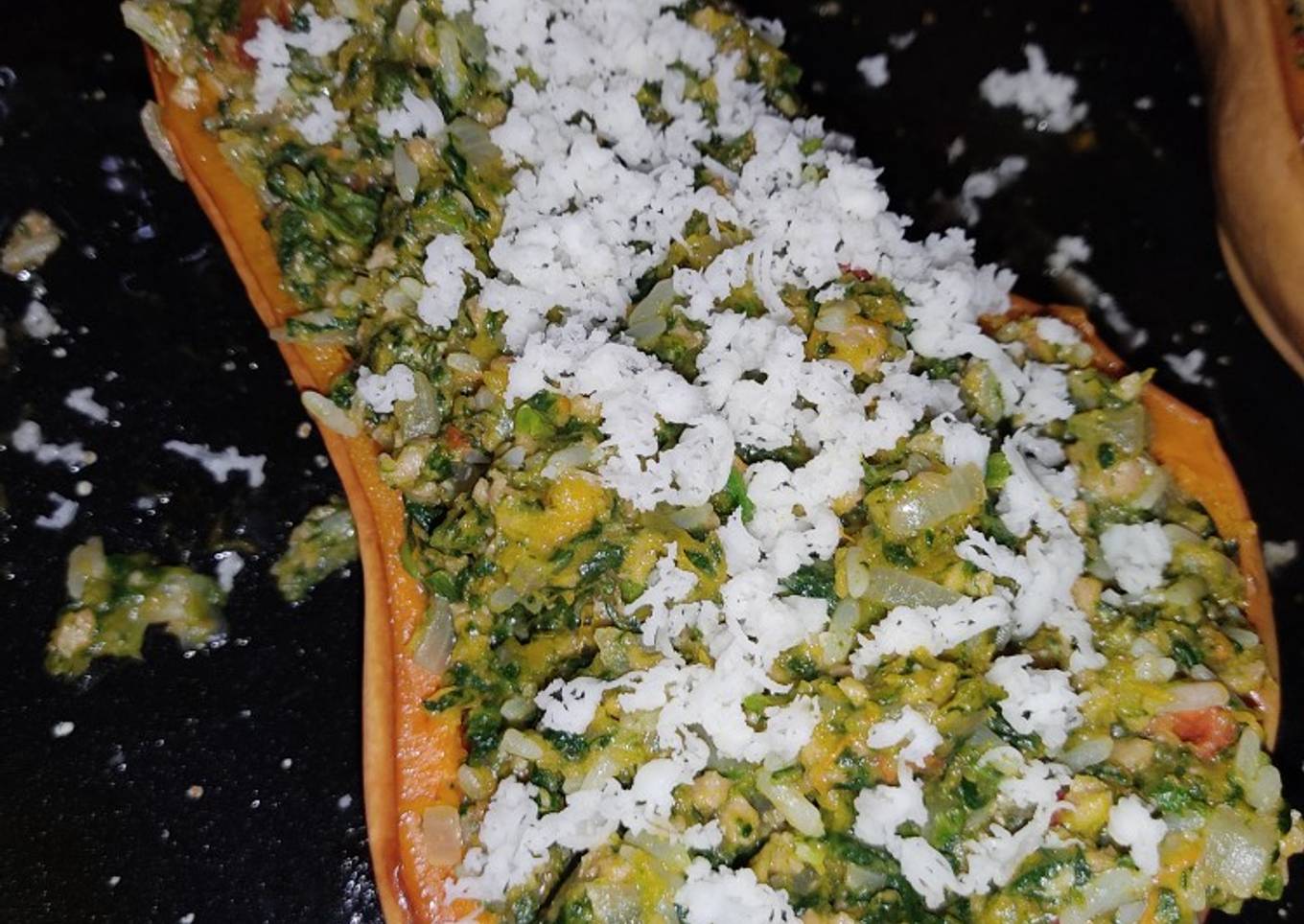 Calabaza rellena (vegano)