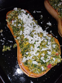Una foto de Calabaza rellena (vegano)