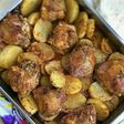 دجاج وبطاطا بالفرن🐓🐓🍟