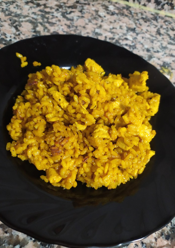 Una foto de Paella a lo pobre!