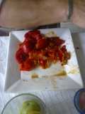 Salsa de chiles jalapeños rojos y jitomates rojos