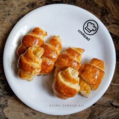 A picture of Jam filled croissants.