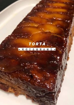 Una foto de Torta invertida de manzanas