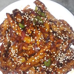 A picture of Honey chilli potato.