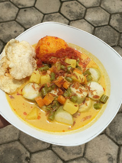 Foto resep Lontong Sayur Kuah Kari Ayam Kampung