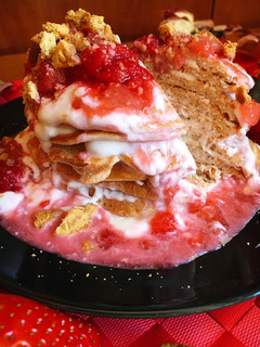 Una foto de Tortitas cheesecake
